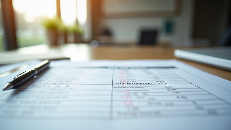 Close-up view of a printed Student Aid Report on a desk